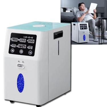 Imagem de Máquina inaladora de hidrogênio+máquina de inalação de 0₂, 99,99% de alta pureza H2 gerador de água de hidrogênio de baixo ruído ionizador PEM, Tanque de água de 1,5 litros