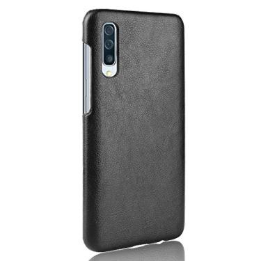 Imagem de Capa para Samsung Galaxy A30S, capa de celular com proteção robusta 360° protege seu telefone capa de couro granulado para Samsung Galaxy A30S