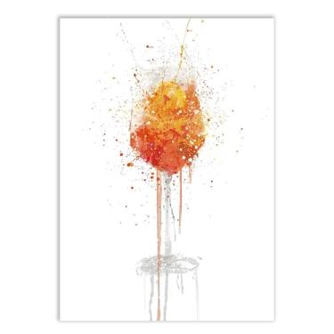 Imagem de Placa Decorativa Aperol Ilustração Bebidas Decoração Cozinha Bar