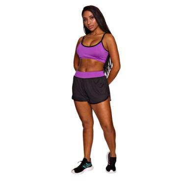 Imagem de Conjunto Fitness Feminino Shorts Duplo + Top Reforçado - Bella fitness