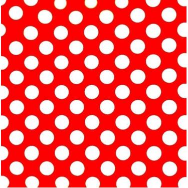 Imagem de Tnt estampado vermelho bola branca 10 metros - Fascinação