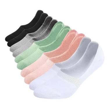 Imagem de Kit 12 Pares Meia Sapatilha Invisível Unissex Atacado Cores - GOD TALE