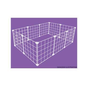 Imagem de Cercado Aramado Mini Coelho Porquinho Da ÍNdia 60x90 Branco - IGUANNA