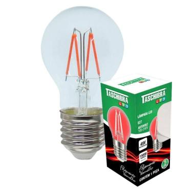 Imagem de Lâmpada Led Taschibra Filamento Color G45 E27 Bivolt Vermelha
