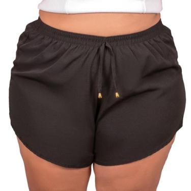 Imagem de Short Feminino De Praia Piscina Banho Plus Size Tactel C/ Elastano Lis