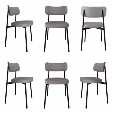 Imagem de Cadeira Fixa com 4 Pés 50 X 44,7 X 83,8 Cm com 6 Unidades Alloa - Meta