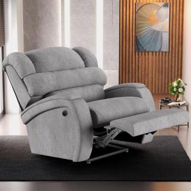 Imagem de Poltrona do Papai Sala de Cinema Reclinável Kylie Power Elétrica Linho