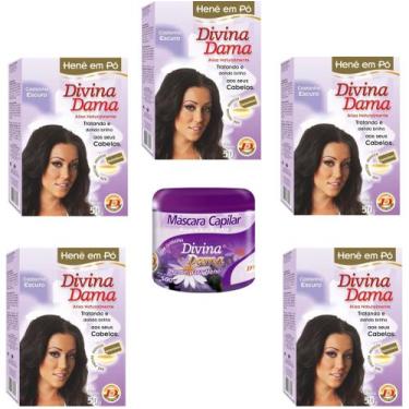 Imagem de Hene em Po Divina Dama 05x50gr (Incolor, Chocolate, Preto, Azulado, Ca