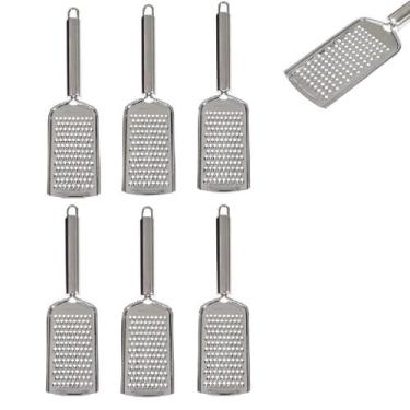 Imagem de 6 Ralador Queijo Vegetais Legumes Em Inox Cabo 24cm Cozinha - Impo