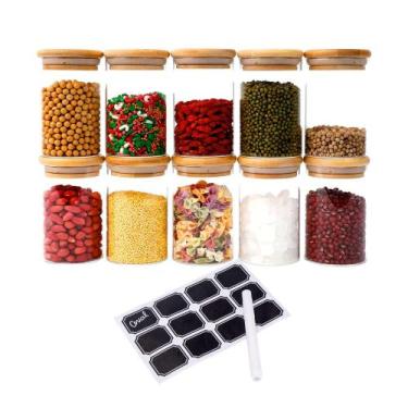 Imagem de Kit 10 Potes De Vidro Herméticos Redondo Biscuitt Orbb 300ml Temperos 