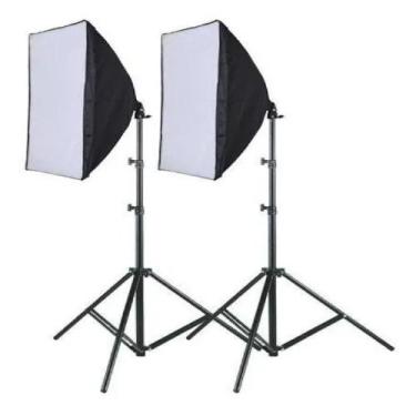 Imagem de Kit Youtuber 2 Softbox 50 X 70 E27 Luz + 2 Tripes 2m - Easy
