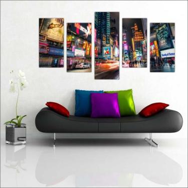 Imagem de Quadro Decorativo Cidade Nova Iorque Times Square Decorações Salas 5 p