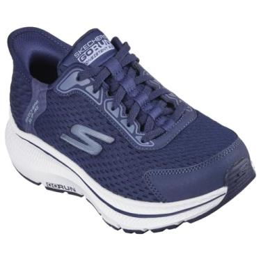 Imagem de Skechers Tênis feminino Hands Free Slip-ins Go Run Consistent 2.0 Endure, Azul marinho/azul, 7 Wide