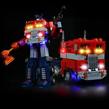 Imagem de VONADO Kit de Luz LED para LEGO Optimus Prime 10302, Kit de Iluminação Decoração Blocos LEGO Transformers Prime, Kit de Luz Criativo DIY (Versão Padrão)