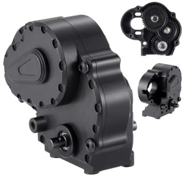 Imagem de RCHUBAM RC Car Transmission Gearbox with Gear UTB18 Aluminum Transmission Case Gear Set for UTB18 Capra 1/18 Axial RC Crawler Car Upgrade Parts, Black