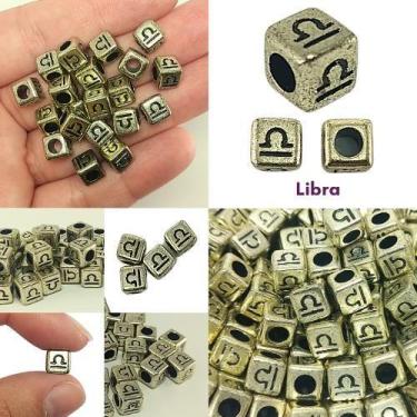 Imagem de 20 pçs miçangas /entremeios de signos 7mm dourado p/ bijuterias colar 