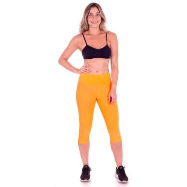 Imagem de Calça Corsário Neon Multicor Lisa - Adora! Modas, P, Laranja