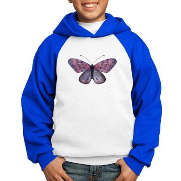 Imagem de Moletom Infantil Borboleta Lilás - Foca na Moda, Branco, Azul, 4