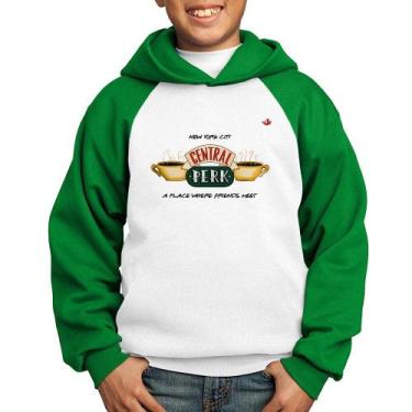 Imagem de Moletom Infantil Central Perk - Foca na Moda, Branco, Verde, 14