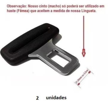 Imagem de 2 Linguetas Fivelas Simples Do Cinto De Segurança Universal - HCML