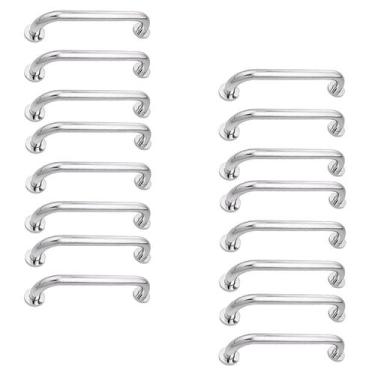 Imagem de Alça de Apoio Barra 30cm Inox Kit 14 Unidades Deficiente Idoso Acessib