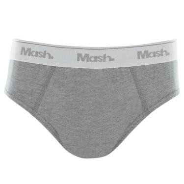 Imagem de Cueca Slip Mash 193.01 Infantil Fibra Natural 100% Algodão, P, Cinza