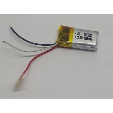 Imagem de Bateria  Com 3 Fios Pequena C/ 3.7v 100 Mah - KMIG