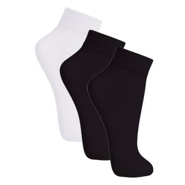 Imagem de Kit com 3 Meias Soquete Fio 20 Loba 5530-001 - LUPO, Preto