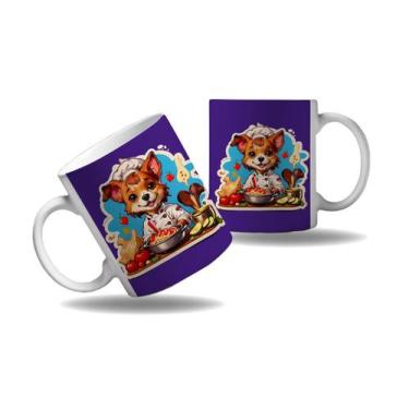 Imagem de Caneca Presente Cachorro Cozinheiro Chefes Cozinha Profissão - Enjoy S