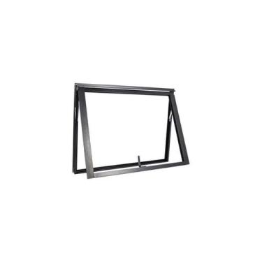 Imagem de Janela Maxim-Ar em Alumínio Preto 60x60x4 cm Nobre CRV