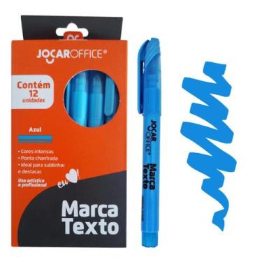 Imagem de Marca Texto Slim Cx/12 Unds Jocar Office Atacado, Azul