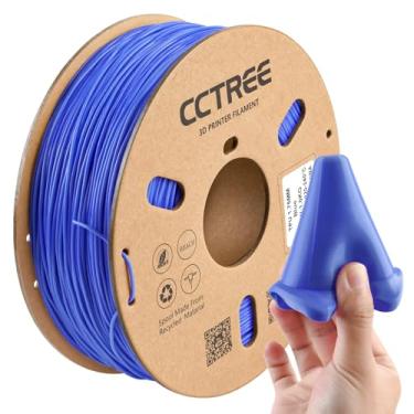 Imagem de CCTREE Filamento TPU de alta velocidade 1,75 mm, filamento de impressão 3D flexível TPU macio costa 95A, carretel de 1 kg, precisão dimensional +/- 0,03 mm para impressora 3D de laboratório Bambu azul