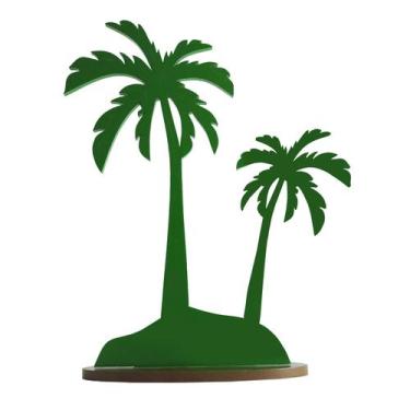 Imagem de Kit 3 Enfeite de Mesa Festa Coqueiro G 35x29 MDF 9mm Madeira Pintado -