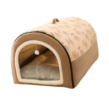 Imagem de Generic Casa de cachorro portátil, barraca para cachorro, abrigo para animais de estimação com almofada, cama para cachorro e gato com aquecimento automático,