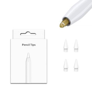 Imagem de Kit 4 pontas para Apple Pencil 1ª e 2ª Geração Ponta Extra de Reposiçã