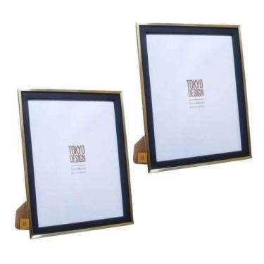 Imagem de Kit c2 Porta Retrato Paspatur Foto 15x20cm Mdf Minimalista - MktPlace,