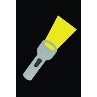 Imagem de FLASHLIGHT Notebook: GRAPH paper, 120 page 6”x9” drafting quad ruled grid composition 4x4 squares per inch, with POP ART cover for school, college, ... people who measure, draw to scale: Geniuses