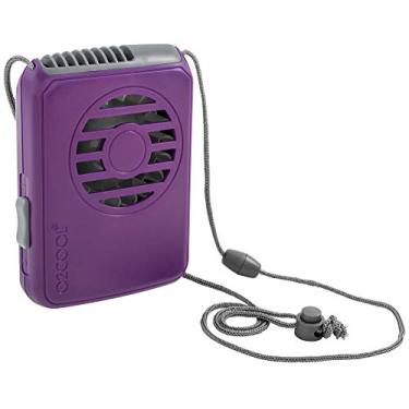 Imagem de O2COOL Ventilador de resfriamento portátil alimentado por bateria para viagem, pacote único (roxo)
