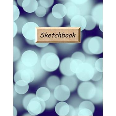 Imagem de Sketchbook: 100 White Pages - Unlined/Unruled Notebook Journal 8.5" x 11" for Drawing, Doodling, Designing, Painting, Sketching, Writing. (Abstract Bokeh background cover volume 4)