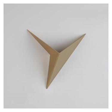 Imagem de Arandela moderna, luminárias de parede LED em formato de triângulo minimalista moderno - estilo luminárias de parede internas luzes de sala de estar 3W - iluminação simples (dourado, branco