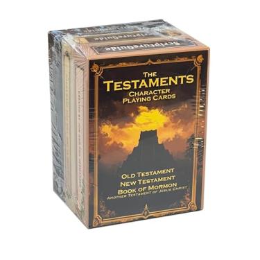 Imagem de Three-Pack Testaments Character Playing Cards - Features Three Decks of 54 Iconic Characters each from the Old Testament, New Testament, and Book of Mormon with Beautiful Artwork and Poetry.