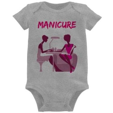 Imagem de Body Bebê Manicure - Foca na Moda, Cinza, M