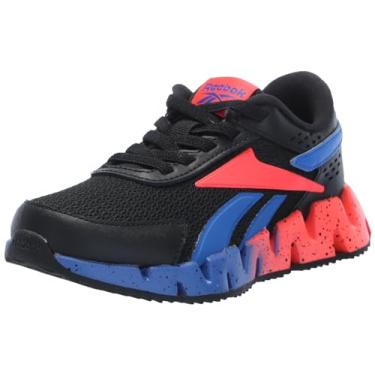 Imagem de Reebok Tênis infantil unissex Zig Dynamica 2.0 Alt, Argolas azul/laranja chocante/cereja neon, 15