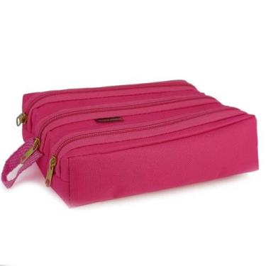 Imagem de Estojo Escolar Infantil Organizador 3 Divisorias Bolsinha de Lápis Org