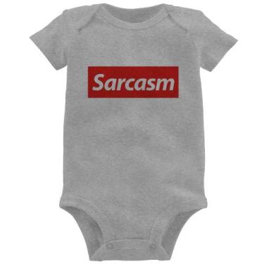 Imagem de Body Bebê Sarcasm - Foca na Moda, Cinza, G