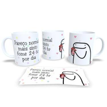 Imagem de Caneca Branca de Porcelana Personalizada Frases Engraçadas Divertidas Humor Pack12 (Pareço normal)