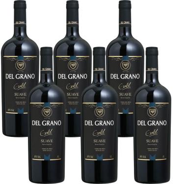 Imagem de Cx 6 Vinho Del Grano Tinto Suave 1 litro