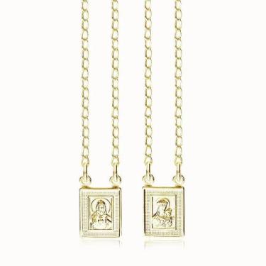 Imagem de Escapulário Masculino Folheado a Ouro 18k - Maise Joias