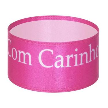 Imagem de Fita Cetim Aramada COM CARINHO 3,6cm X 10m - Fitas Regina Woldmann, Pi