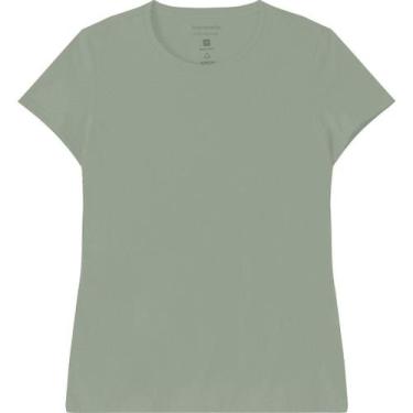Imagem de Blusa Baby Look Feminina Basicamente Ref. 123988, Verde 411, GG
